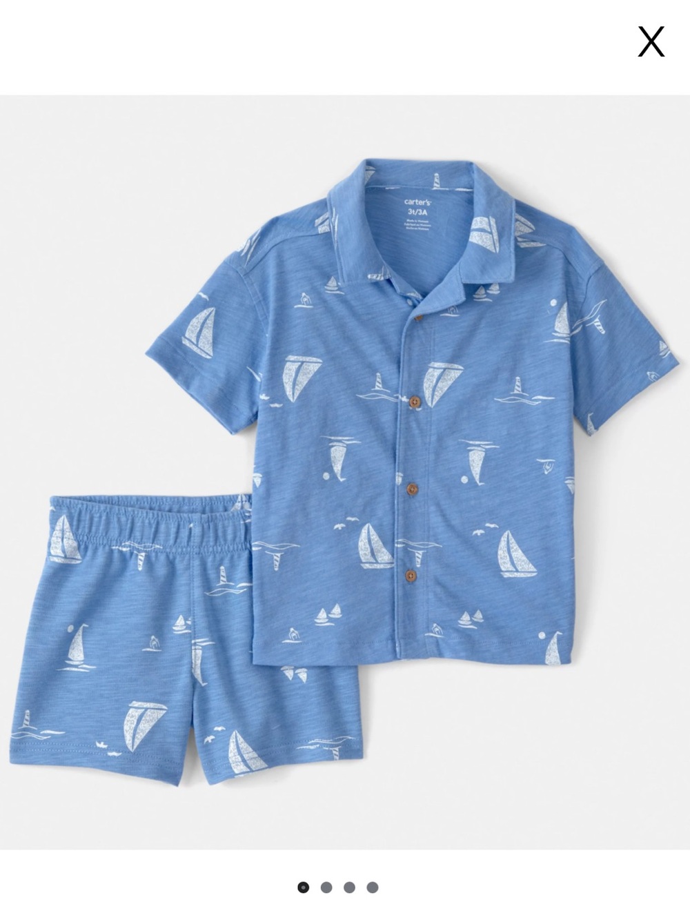 NWT Carter’s Sailboat Short Set